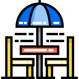 Chair and table icon