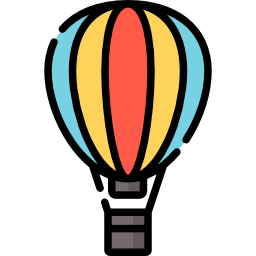 Hot air balloon icon