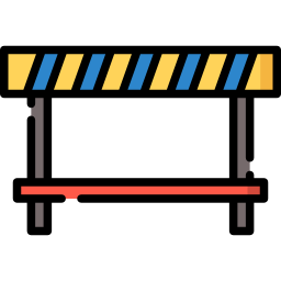 barrage routier Icône