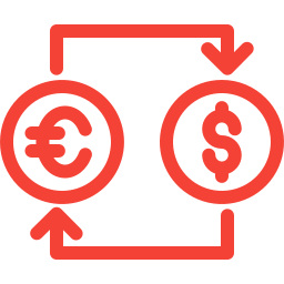 cambio di valuta icona