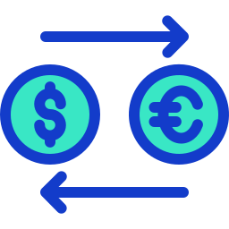 cambio di valuta icona