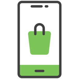 Mobile shopping icon