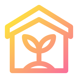 Green house icon