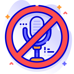 No microphone icon