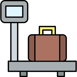 Luggage scale icon