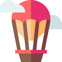 Hot air balloon icon