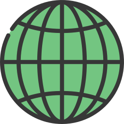 Globe grid icon