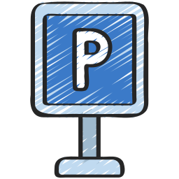 Parking sign icon