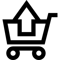 Substracting of shopping cart icon