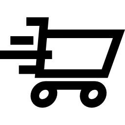 Shopping cart moving symbol icon