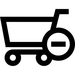 Subtract of shopping cart icon