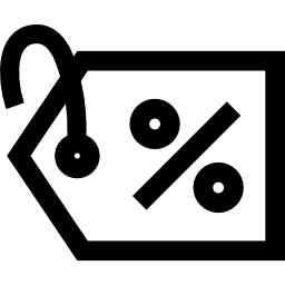 Commercial percentage discount label icon