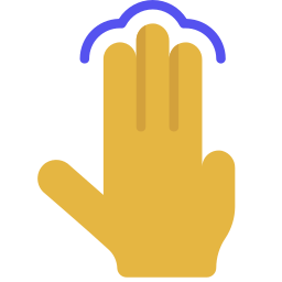 Three fingers icon