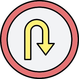 U turn icon