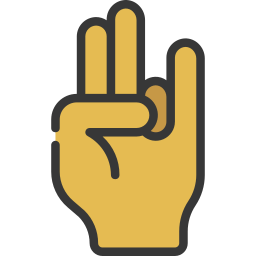 drei finger icon