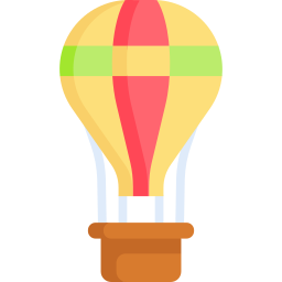 Hot air balloon icon