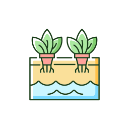 Hydroponic gardening icon