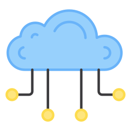 sieć w chmurze ikona