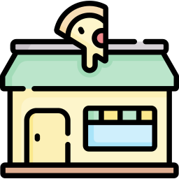 Pizza shop icon