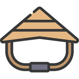 traditioneller hut icon