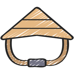 traditioneller hut icon