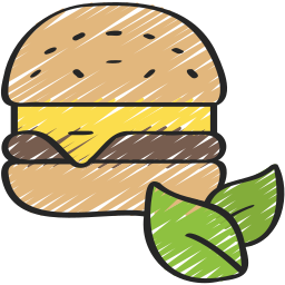 Vegan burger icon