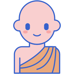 Buddhist monk icon