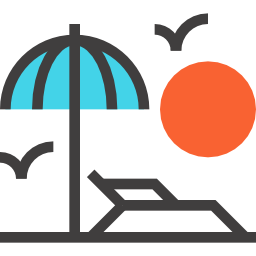 Sun umbrella icon