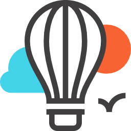 Hot air balloon icon