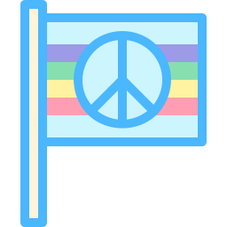 Peace flag icon