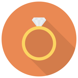 Diamond ring icon