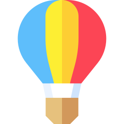 Hot air balloon icon