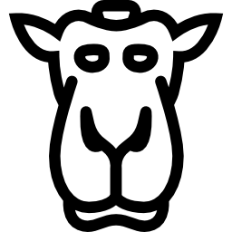 Camel face outline icon