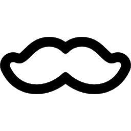 contorno de bigode Ícone