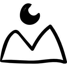 Mountain at night icon