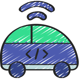 Autonomous car icon