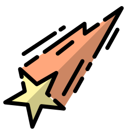 Falling star icon