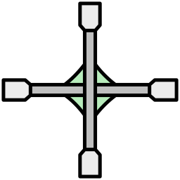 Cross wrench icon