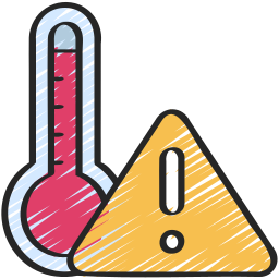 hoge temperatuur icoon