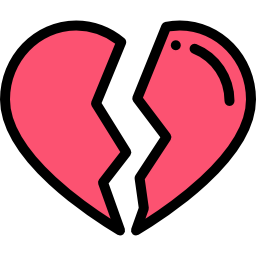 Broken heart icon