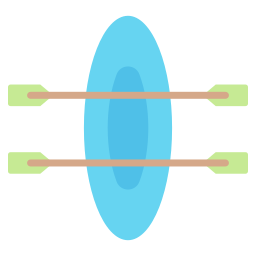 canot à rames Icône