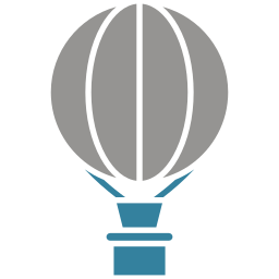 Hot air balloon icon