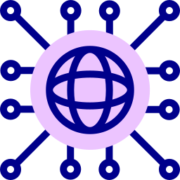 réseau mondial Icône