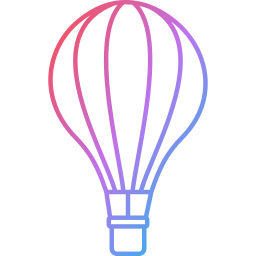 Hot air balloon icon