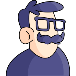 Glasses with mustache icon