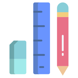 Pencil and ruler icon