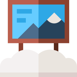 Road banner icon