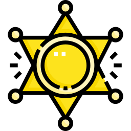 badge de sheriff Icône