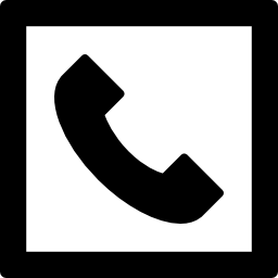 Phone call square button icon