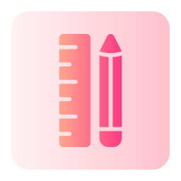 lineal und bleistift icon